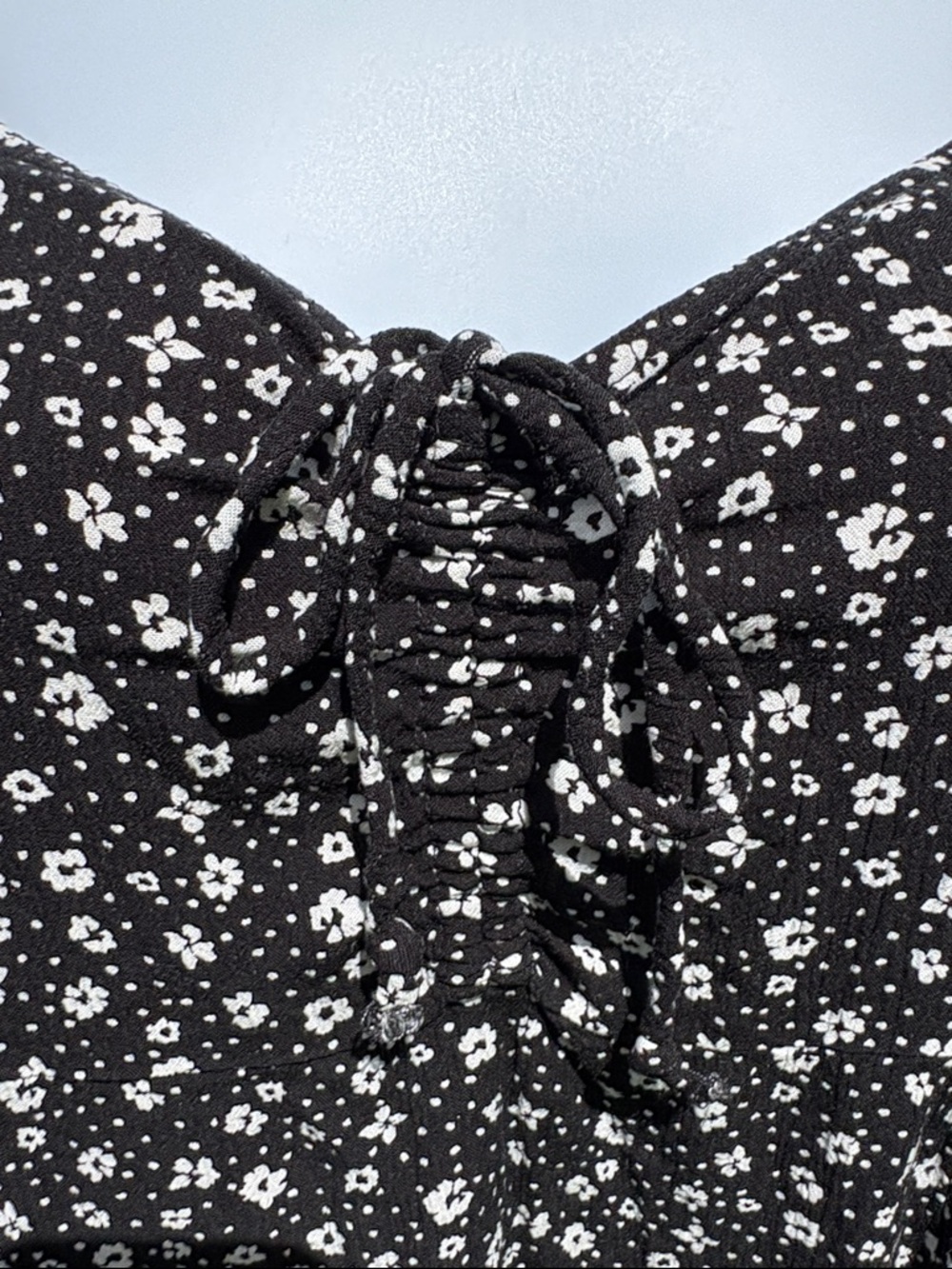 American Eagle Black and White Floral Mini Sundress Size XL - Picture 3 of 8